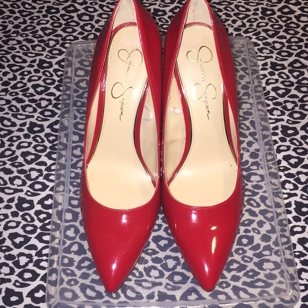 Red Jessica Simpson Pumps